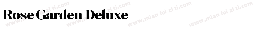 Rose Garden Deluxe字体转换